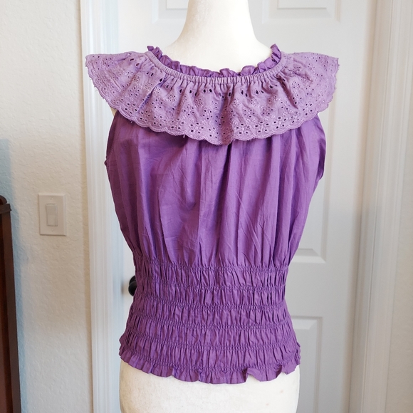Griffin (Paris) Purple Cotton Blouse - Picture 5 of 5